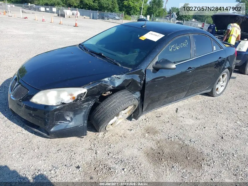 2008 Pontiac G6 VIN: 1G2ZG57N284147902 Lot: 45610617