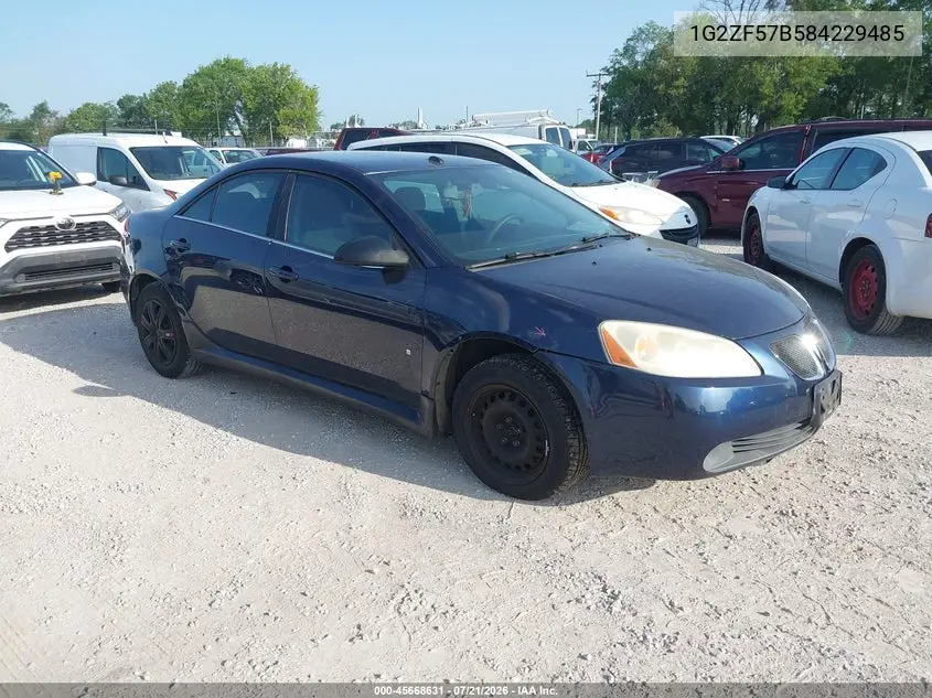 2008 Pontiac G6 Value Leader VIN: 1G2ZF57B584229485 Lot: 45668631
