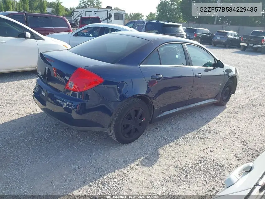 2008 Pontiac G6 Value Leader VIN: 1G2ZF57B584229485 Lot: 45668631