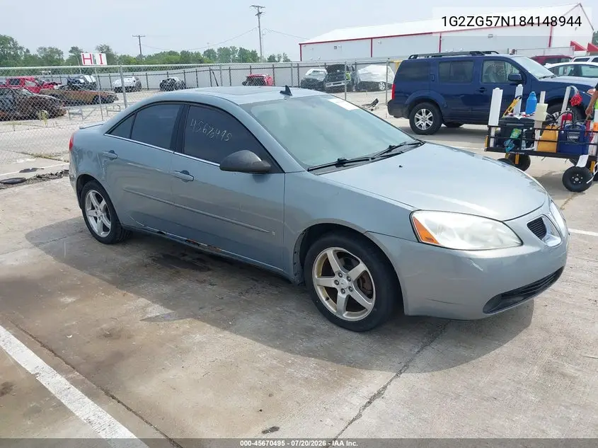2008 Pontiac G6 VIN: 1G2ZG57N184148944 Lot: 45670495