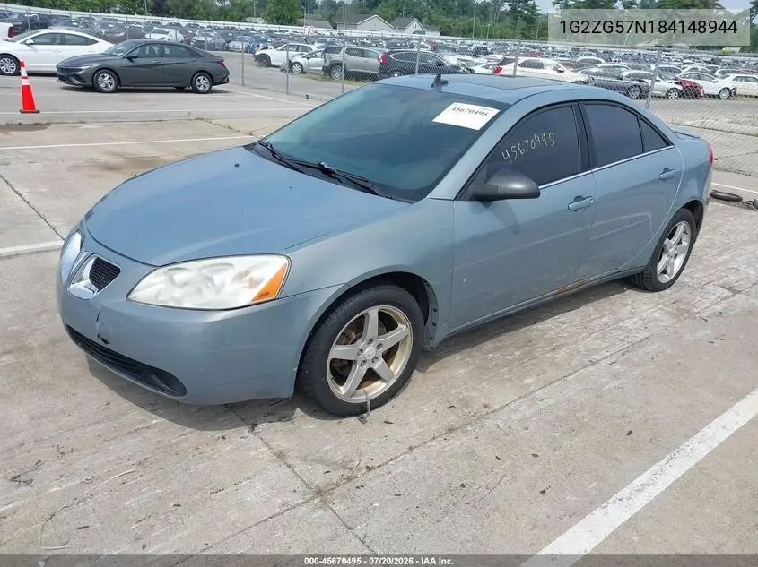 2008 Pontiac G6 VIN: 1G2ZG57N184148944 Lot: 45670495