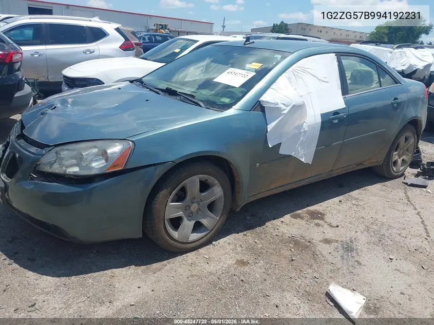 2009 Pontiac G6 VIN: 1G2ZG57B994192231 Lot: 45247722