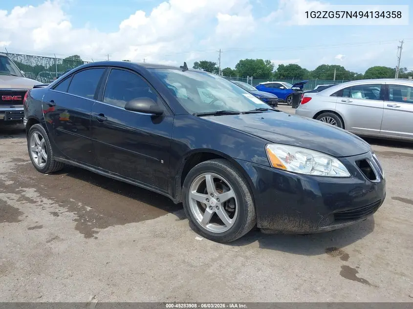 2009 Pontiac G6 VIN: 1G2ZG57N494134358 Lot: 45283908