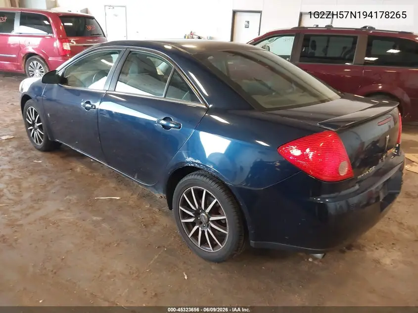 2009 Pontiac G6 Gt VIN: 1G2ZH57N194178265 Lot: 45323656