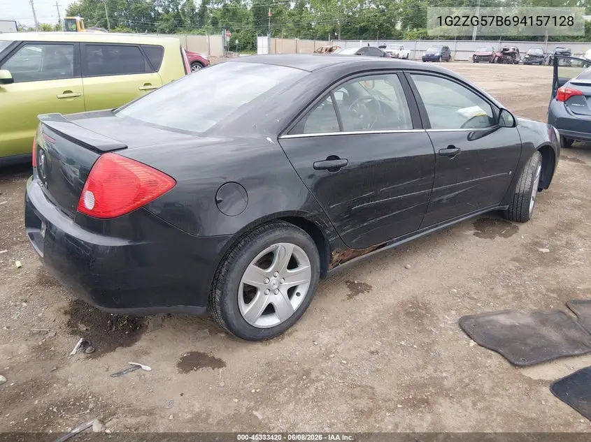 2009 Pontiac G6 VIN: 1G2ZG57B694157128 Lot: 45333420