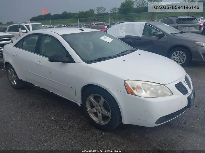 2009 Pontiac G6 VIN: 1G2ZG57B594196146 Lot: 45335002