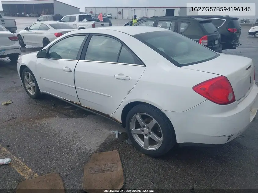 2009 Pontiac G6 VIN: 1G2ZG57B594196146 Lot: 45335002