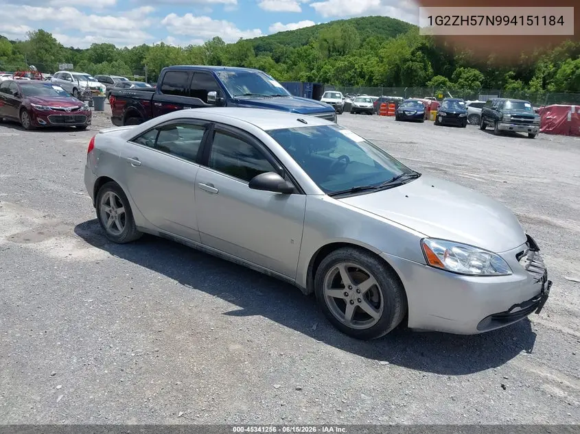 2009 Pontiac G6 Gt VIN: 1G2ZH57N994151184 Lot: 45341256