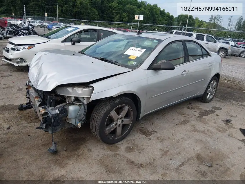 2009 Pontiac G6 Gt VIN: 1G2ZH57N994166011 Lot: 45348583