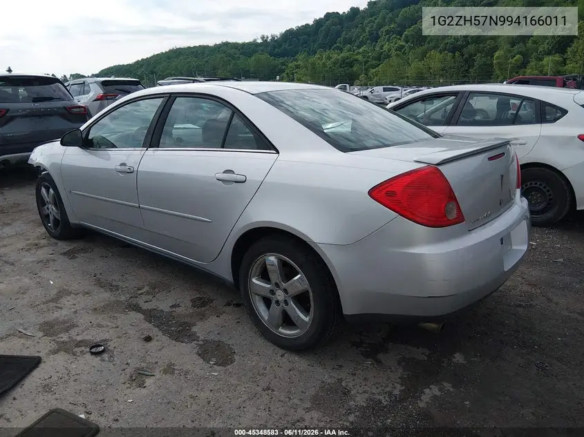 2009 Pontiac G6 Gt VIN: 1G2ZH57N994166011 Lot: 45348583