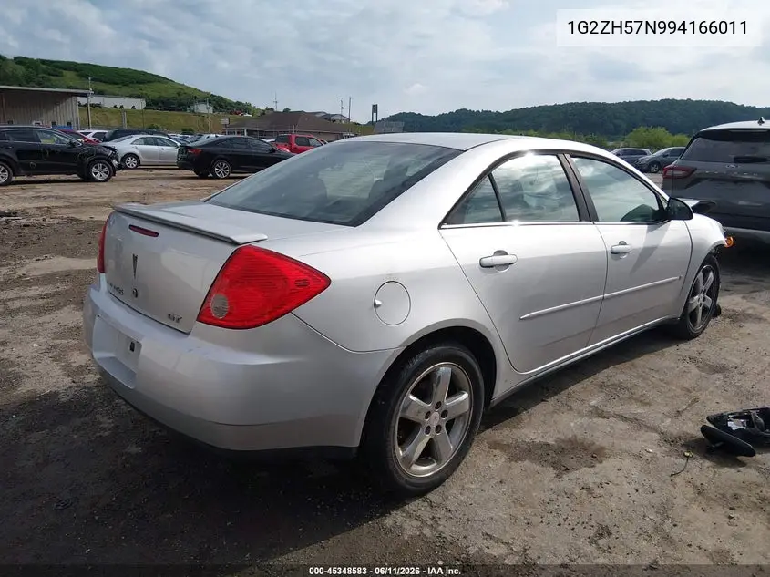 2009 Pontiac G6 Gt VIN: 1G2ZH57N994166011 Lot: 45348583