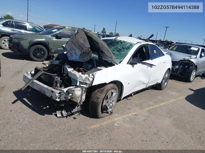 2009 Pontiac G6 VIN: 1G2ZG57B494114388 Lot: 45377263