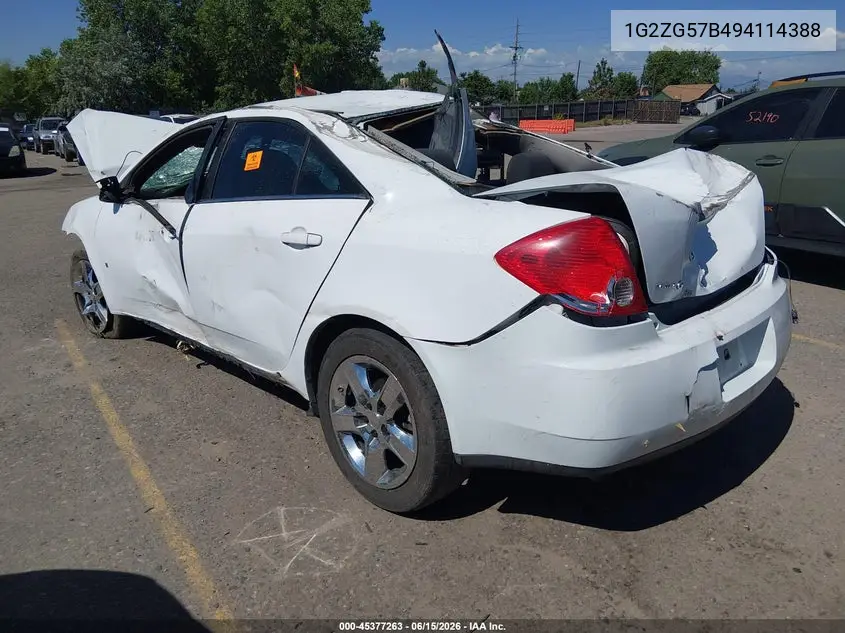 2009 Pontiac G6 VIN: 1G2ZG57B494114388 Lot: 45377263