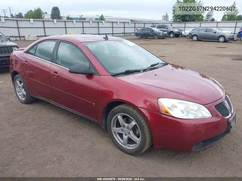 2009 Pontiac G6 VIN: 1G2ZG57N294220607 Lot: 45394870