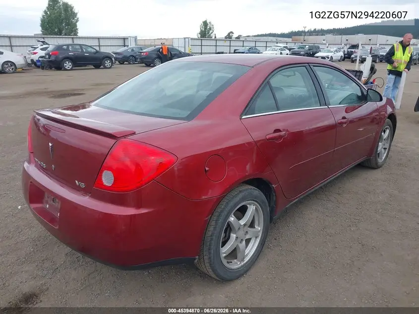2009 Pontiac G6 VIN: 1G2ZG57N294220607 Lot: 45394870