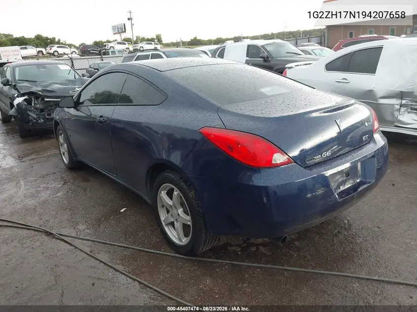 2009 Pontiac G6 Gt VIN: 1G2ZH17N194207658 Lot: 45407474