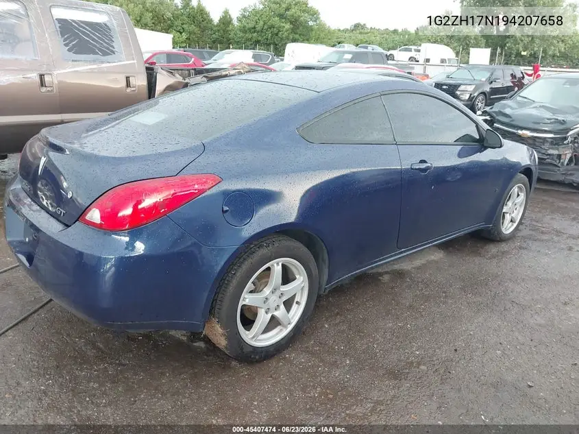 2009 Pontiac G6 Gt VIN: 1G2ZH17N194207658 Lot: 45407474
