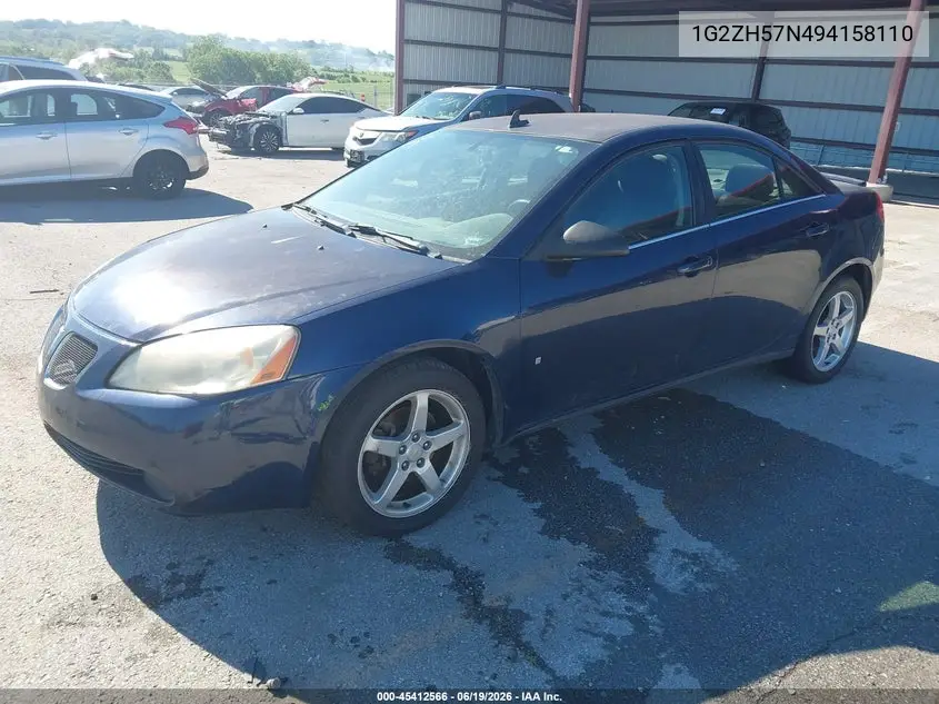 2009 Pontiac G6 Gt VIN: 1G2ZH57N494158110 Lot: 45412566
