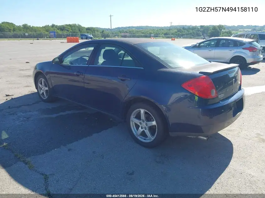 2009 Pontiac G6 Gt VIN: 1G2ZH57N494158110 Lot: 45412566