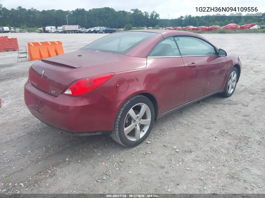2009 Pontiac G6 Gt VIN: 1G2ZH36N094109556 Lot: 45417126