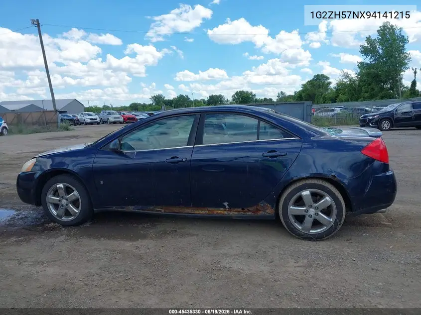 2009 Pontiac G6 Gt VIN: 1G2ZH57NX94141215 Lot: 45435330