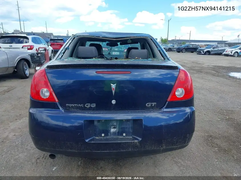 2009 Pontiac G6 Gt VIN: 1G2ZH57NX94141215 Lot: 45435330