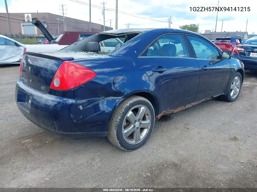 2009 Pontiac G6 Gt VIN: 1G2ZH57NX94141215 Lot: 45435330