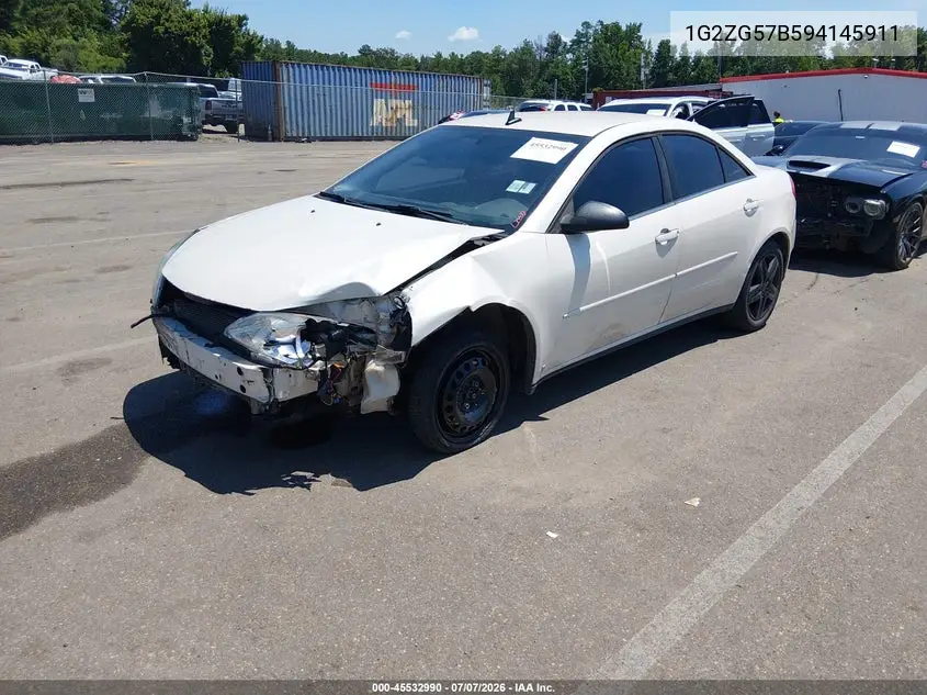 2009 Pontiac G6 VIN: 1G2ZG57B594145911 Lot: 45532990