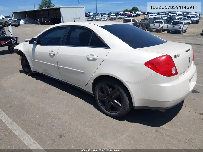 2009 Pontiac G6 VIN: 1G2ZG57B594145911 Lot: 45532990