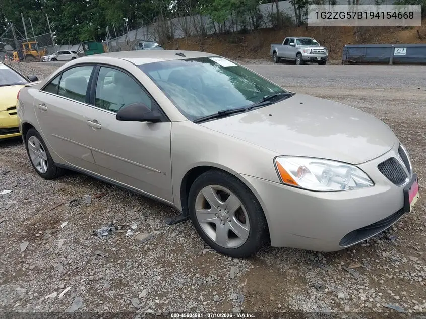 2009 Pontiac G6 VIN: 1G2ZG57B194154668 Lot: 45604581