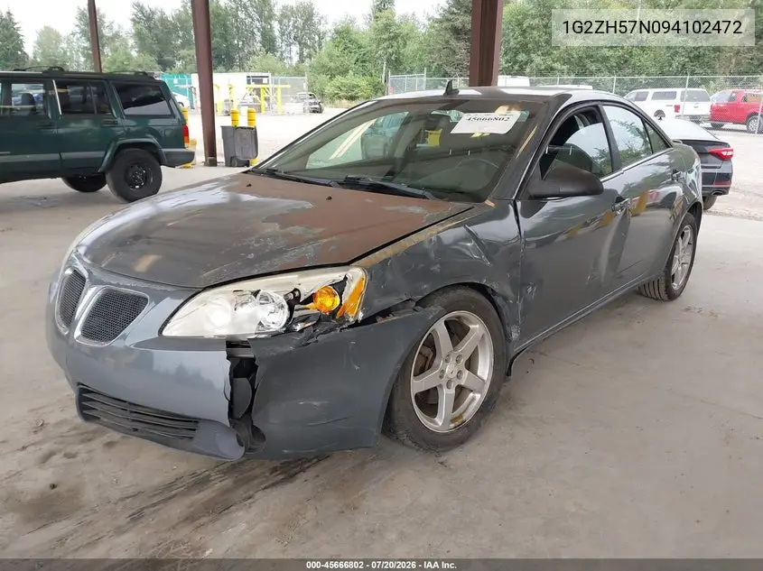 1G2ZH57N094102472 2009 Pontiac G6 Gt