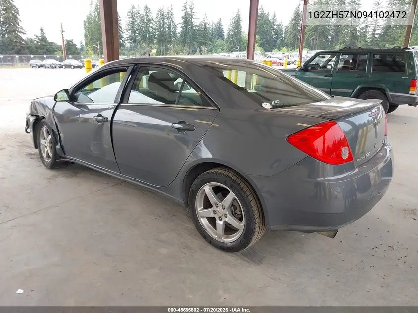 1G2ZH57N094102472 2009 Pontiac G6 Gt