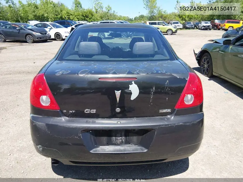 2010 Pontiac G6 VIN: 1G2ZA5E01A4150417 Lot: 45175347