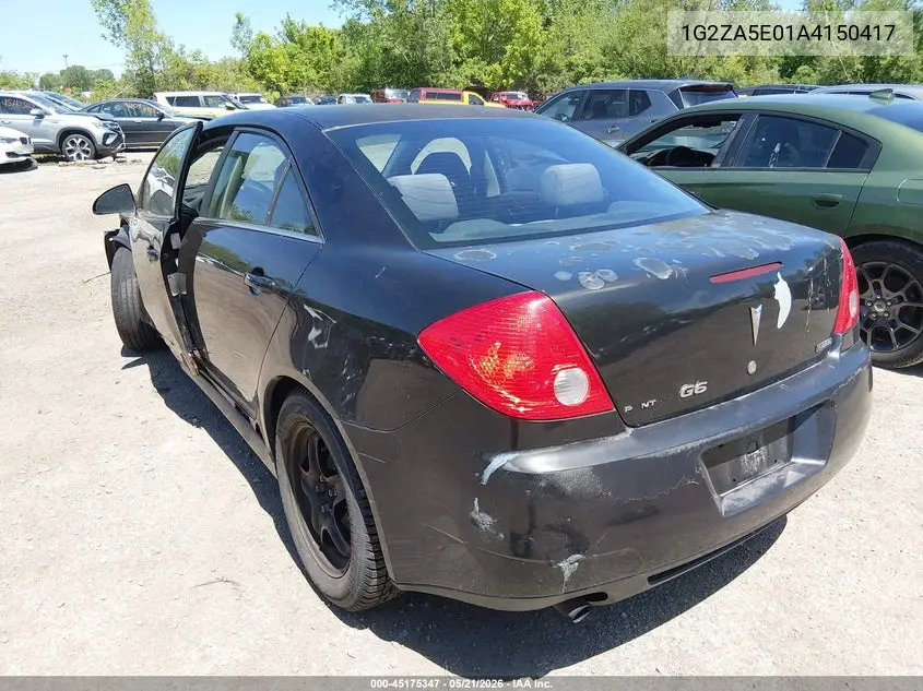 2010 Pontiac G6 VIN: 1G2ZA5E01A4150417 Lot: 45175347