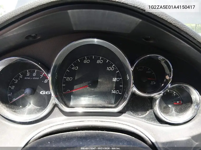 2010 Pontiac G6 VIN: 1G2ZA5E01A4150417 Lot: 45175347