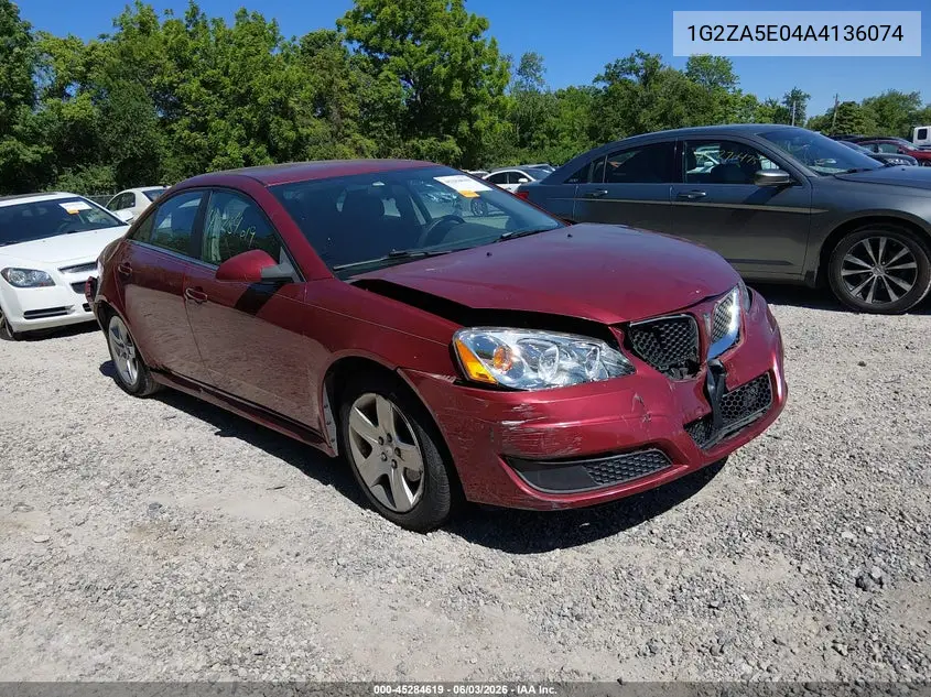 2010 Pontiac G6 VIN: 1G2ZA5E04A4136074 Lot: 45284619
