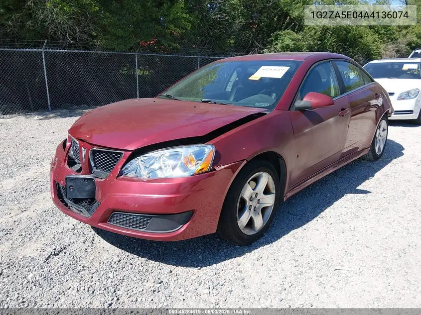 2010 Pontiac G6 VIN: 1G2ZA5E04A4136074 Lot: 45284619