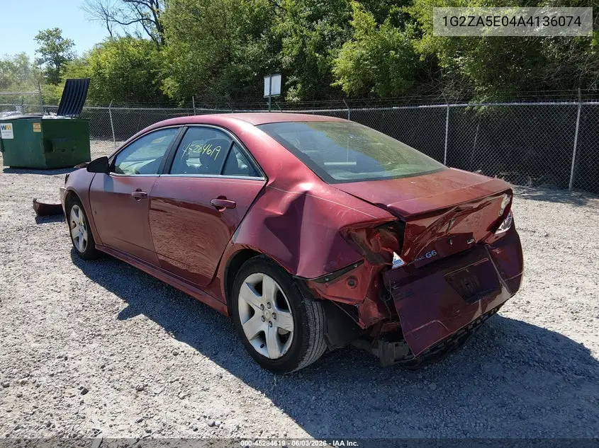 2010 Pontiac G6 VIN: 1G2ZA5E04A4136074 Lot: 45284619