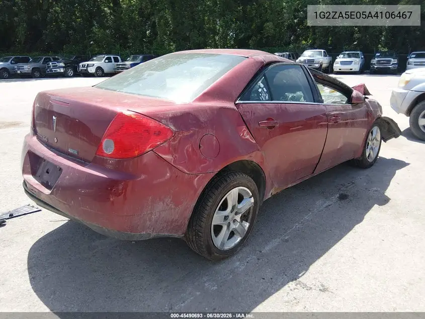2010 Pontiac G6 VIN: 1G2ZA5E05A4106467 Lot: 45490693