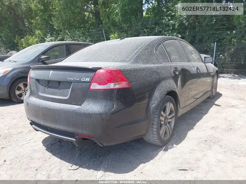 2008 Pontiac G8 VIN: 6G2ER57718L132424 Lot: 45277348