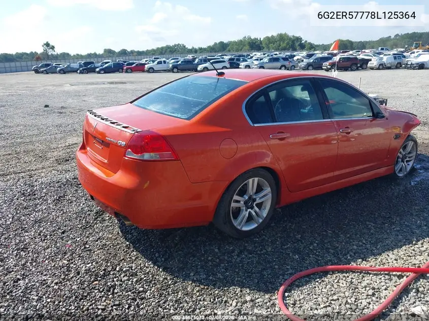 2008 Pontiac G8 VIN: 6G2ER57778L125364 Lot: 45575073