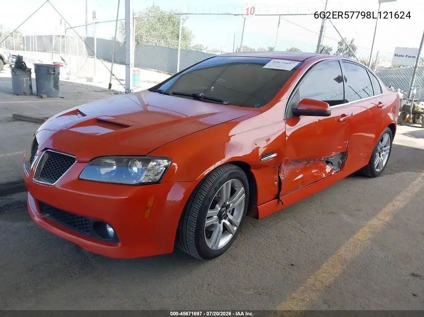 2008 Pontiac G8 VIN: 6G2ER57798L121624 Lot: 45671697