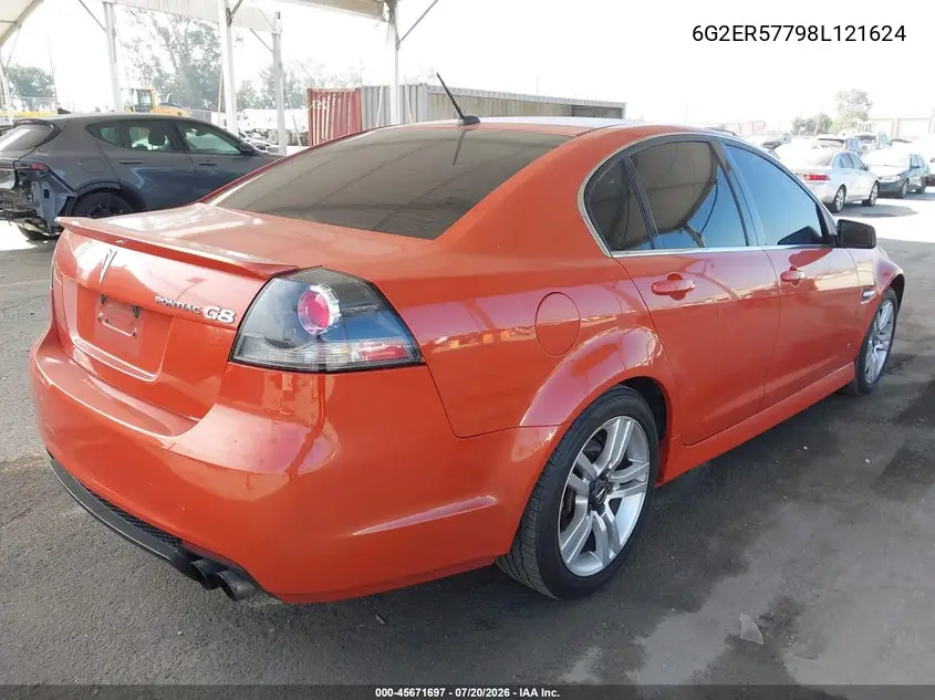 2008 Pontiac G8 VIN: 6G2ER57798L121624 Lot: 45671697