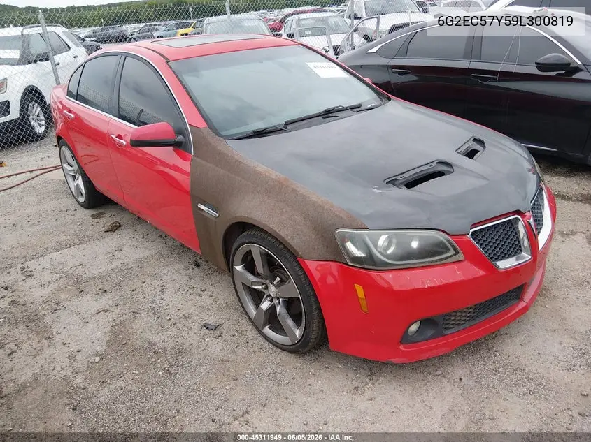 2009 Pontiac G8 Gt VIN: 6G2EC57Y59L300819 Lot: 45311949