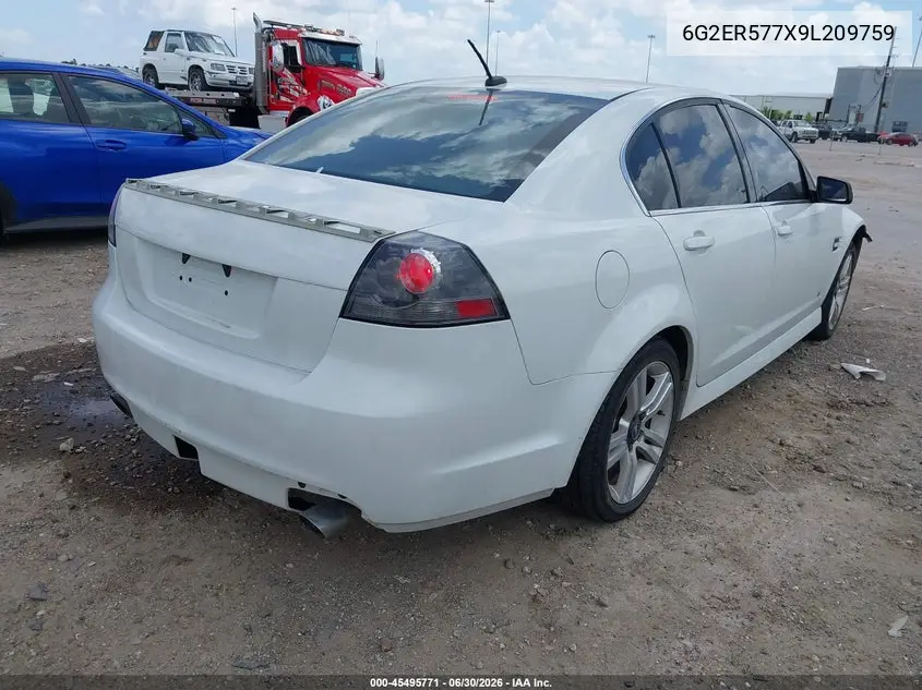 2009 Pontiac G8 VIN: 6G2ER577X9L209759 Lot: 45495771