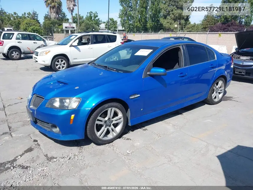2009 Pontiac G8 VIN: 6G2ER57729L181987 Lot: 45497413