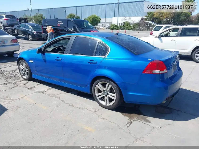2009 Pontiac G8 VIN: 6G2ER57729L181987 Lot: 45497413