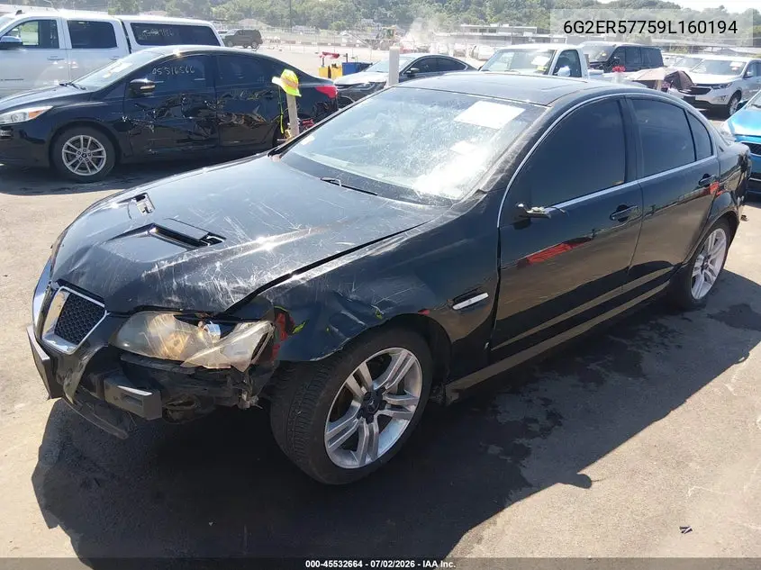 2009 Pontiac G8 VIN: 6G2ER57759L160194 Lot: 45532664