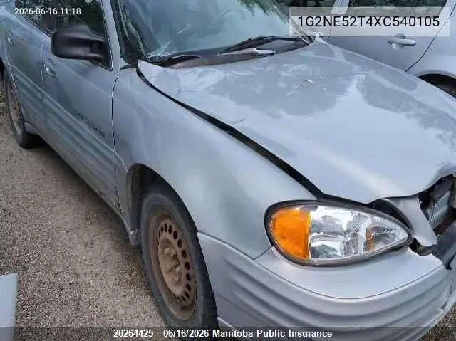 1999 Pontiac Grand Am Se VIN: 1G2NE52T4XC540105 Lot: 20264425