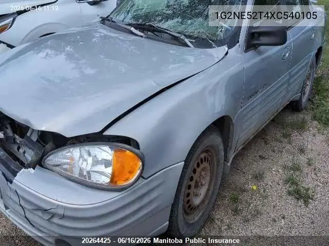 1999 Pontiac Grand Am Se VIN: 1G2NE52T4XC540105 Lot: 20264425